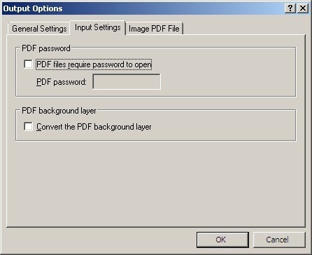 Input PDF Settings