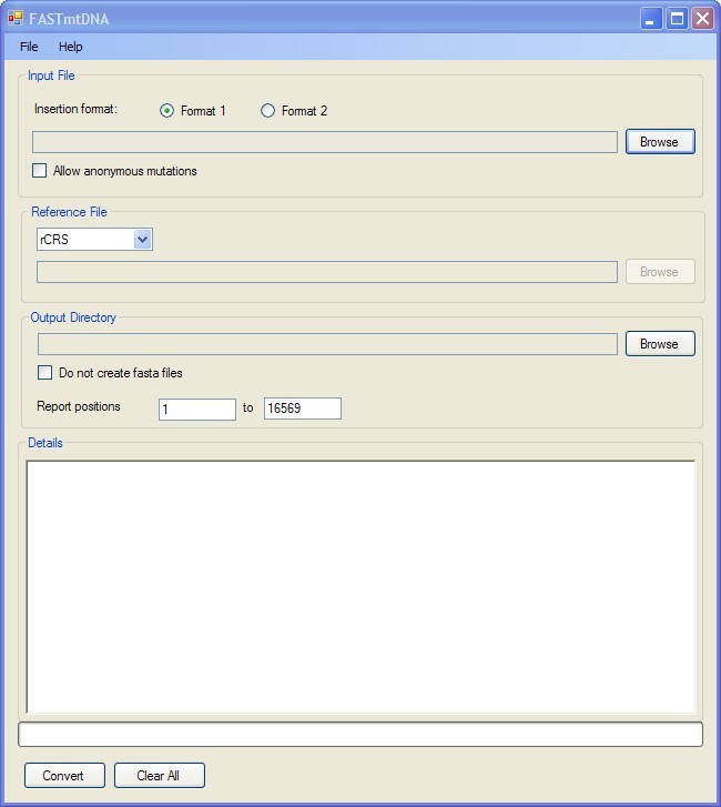 FastmtDNA Window