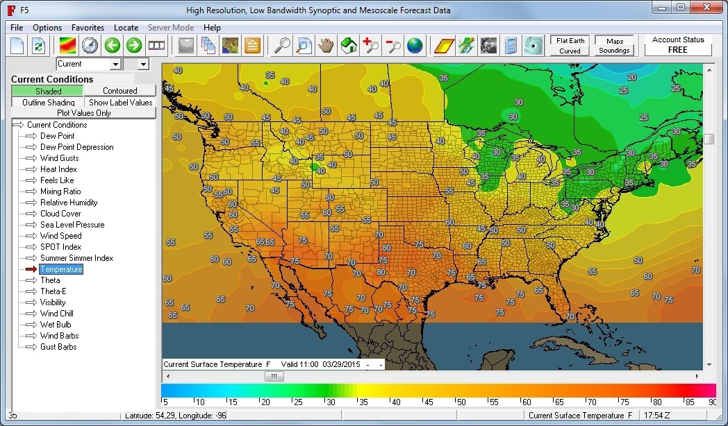 Temperatures Map