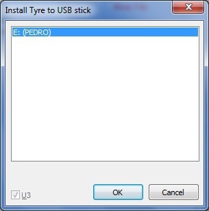 Install Tyre to USB Stick