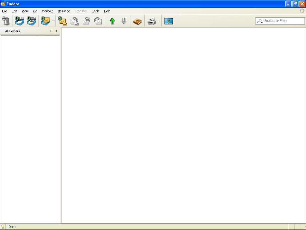 Eudora Main window