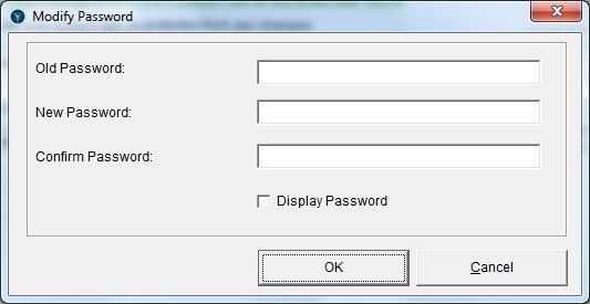 Modify Password Window