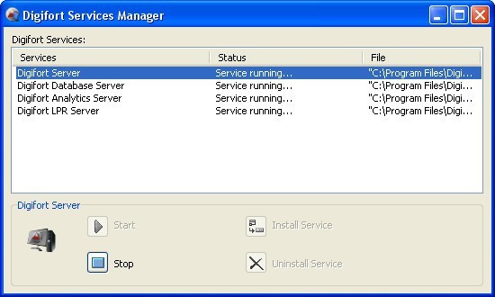 Service Manager Window