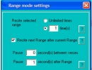 Range mode settings.