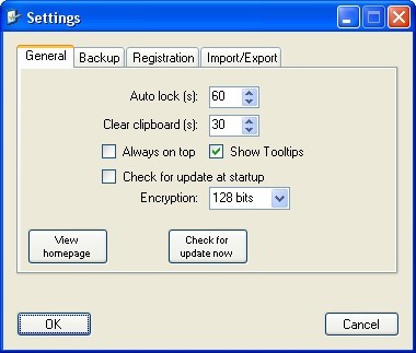 Settings Window