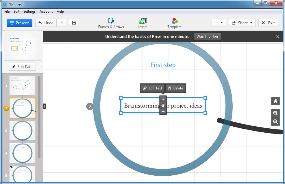 Editing Path Step