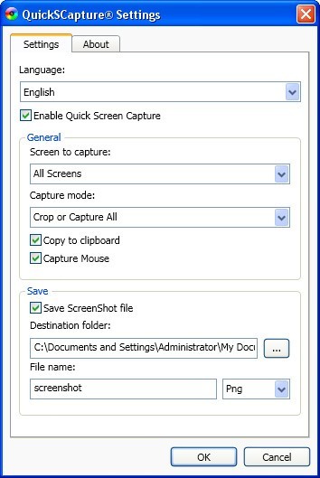 Settings Window