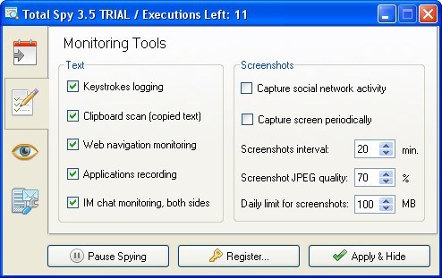 Monitoring Tools Window