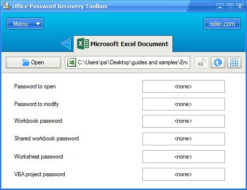 Excel Password Recovery