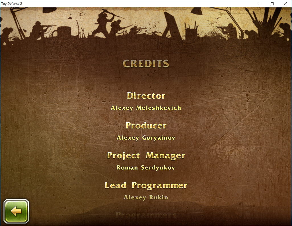 Credits Window