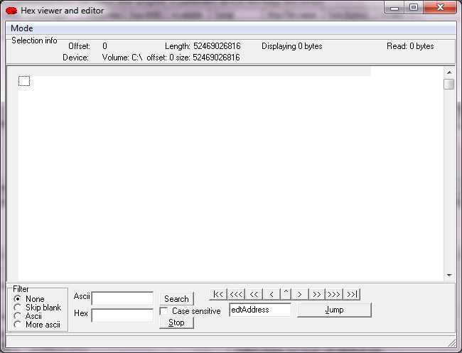 Hex viewer and editor