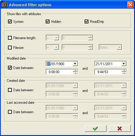 Advanced Filter Options