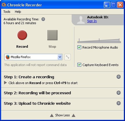 Recorder Window