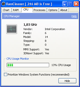 CPU tab