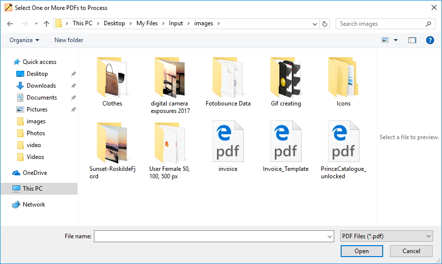 Importing PDFs