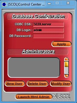 Database Config Window