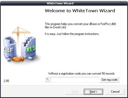 Welcome screen for the conversion wizard.