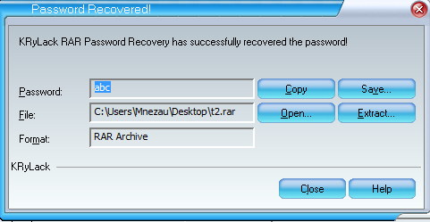 A Recovered Password
