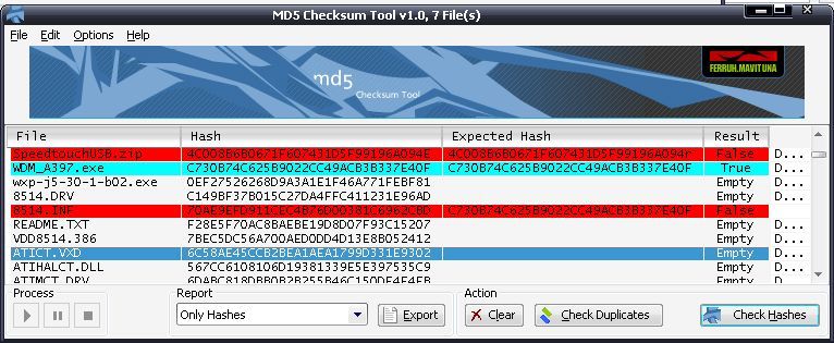 Matching MD5 values