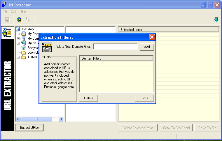 Extraction filters