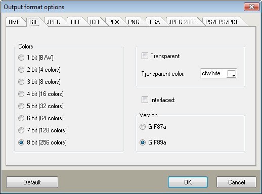 Output Format Settings
