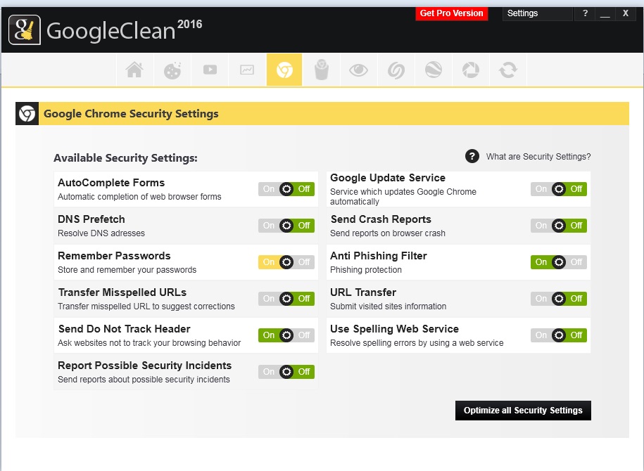 Google Chrome Security Settings