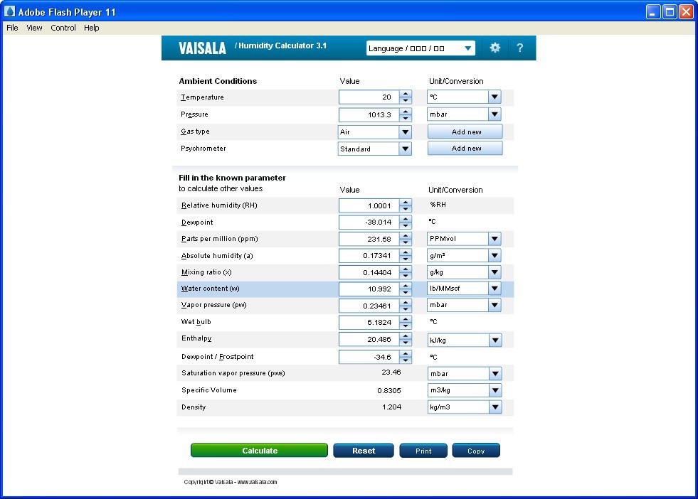 Calculation Window