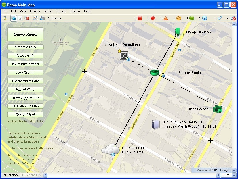 Network Map Window