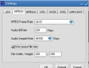 MPEG settings