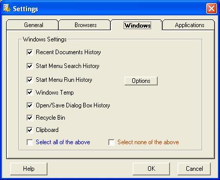 Windows settings