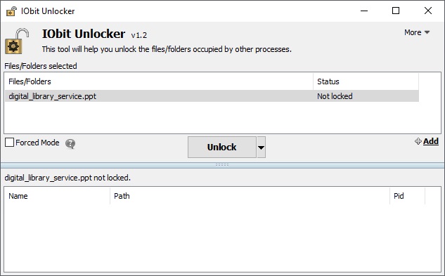 Select Files to Unlock