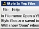 Style In Yep Files