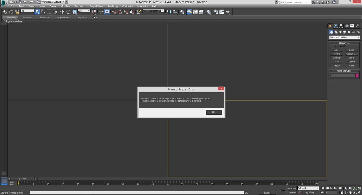 3ds Max Issue Window