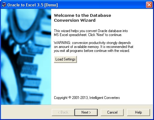 Conversion Wizard Window