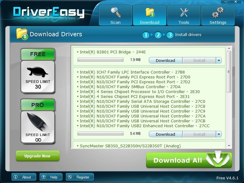 Downloading Drivers