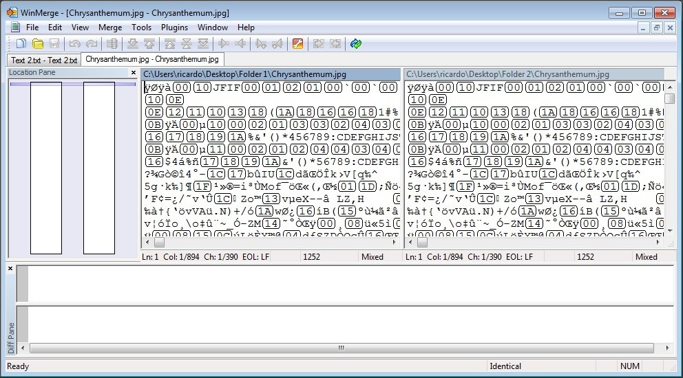 Binary File Comparison Results