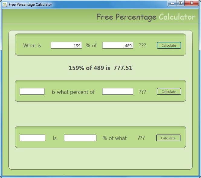 Calculation Window