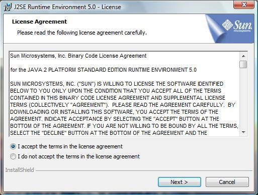 Java Licence Agreement