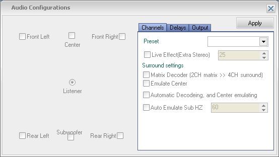 Audio configurations