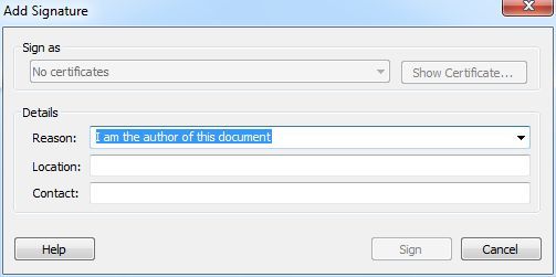 Adding electronic signature