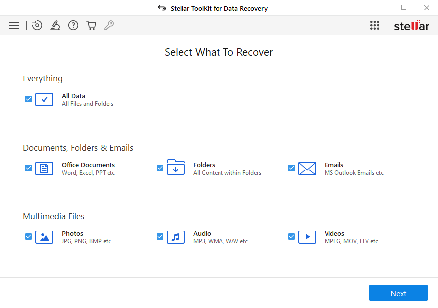 All in one Data Recovery Toolkit to recover Lost/Deleted Data, monitor drive health & repair corrupt videos & photos.