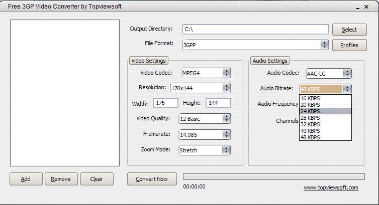 Audio settings