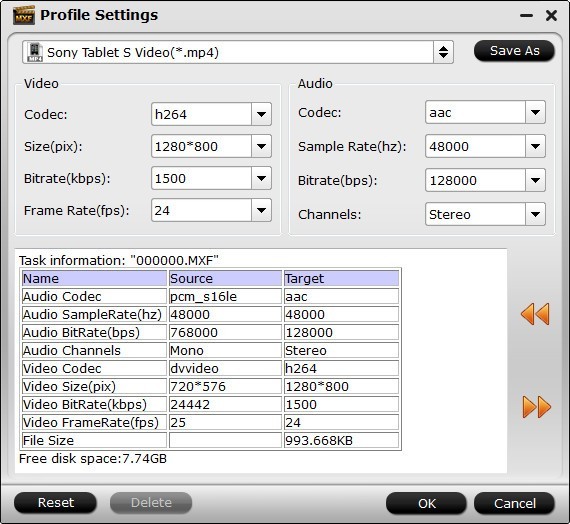 Profile Settings