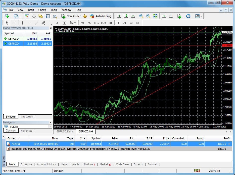 Trading Platform Window