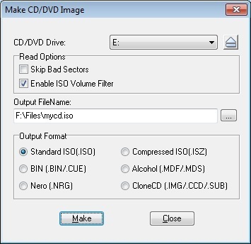 Make CD/DVD Image