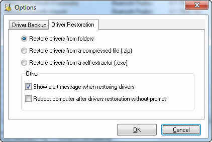 Driver Restoration Options