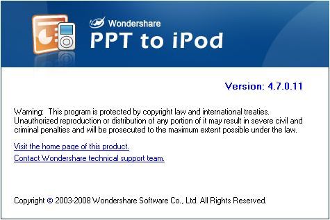 About Wondershare PPT to iPod