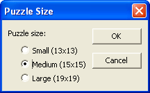 Defining puzzle size