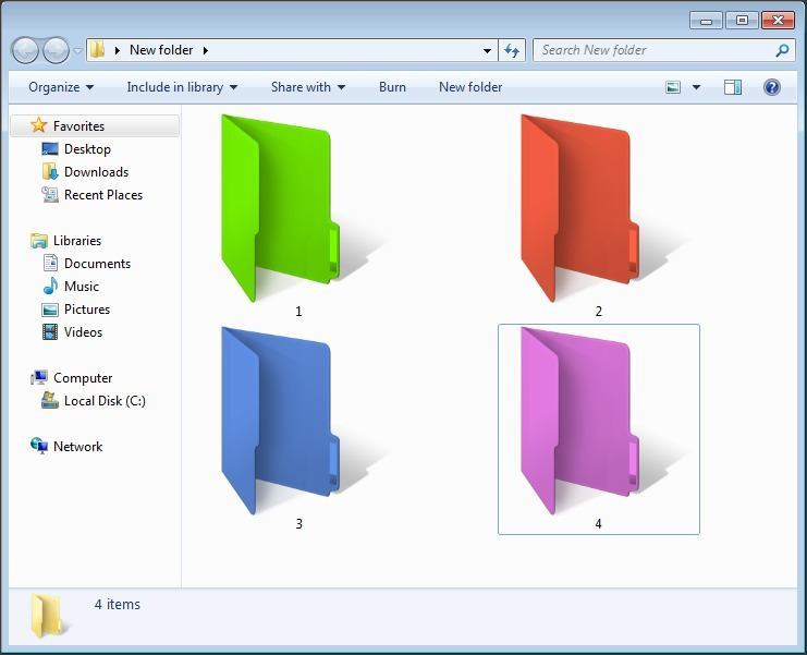Sample Colorized Folders