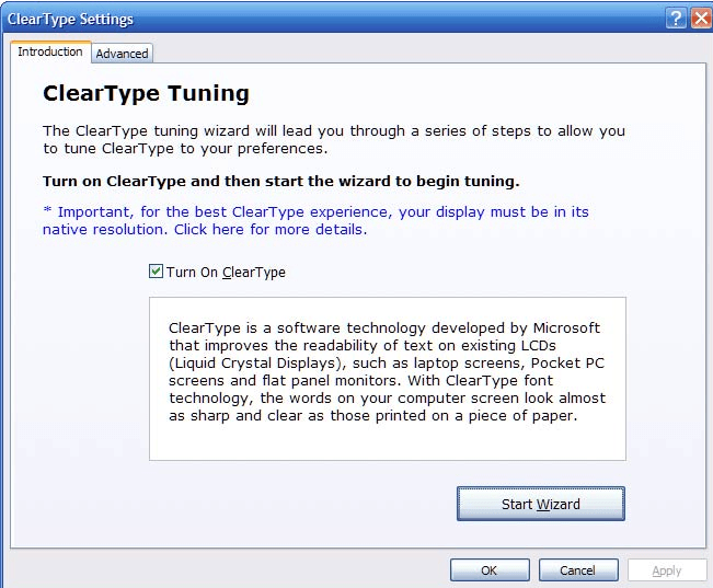 ClearType Tuning